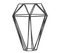 Abat-jour Créatif en Fer Forgé Noir, Forme Diamant, Décor Moderne | Usage Multiple, Effet Décoratif, Structure Simple, Ne Se Déforme Pas