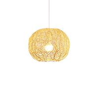 Abat-Jour créatif en rotin tressé, Suspension à tête Unique E27, plafonnier, luminaire pour Chambre à Coucher ou Bureau