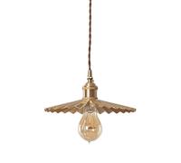 Abat-Jour créatif Suspension en cuivre plissé, Une tête avec Source de lumière E27, luminaires Suspendus au Plafond pour Salon, Chambre à Coucher, Balcon, décoration