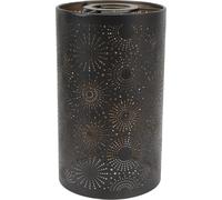 Abat-jour creux Abat-jour moderne en fer sculpté Abat-jour droit en métal à motif rond creux sculpté pour lampe de table E27 E26