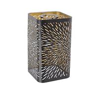 Abat-jour cuboïde en fer creux E27 E26, 20 x 11,4 x 11,4 cm, type enfichable, abat-jour amovible pour lampe de table, mur, lampadaire, chambre à coucher, décoration de chevet