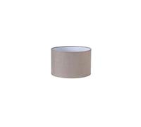 Abat-jour cylindrique en lin gris, dimensions 22 x 22 x 15 cm, compatible avec douille E27, idéal pour la décoration moderne