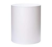 Abat-jour cylindrique en tissu - Culot E27 - Fabriqué en Europe - 33 x 40 cm - Lampe sur pied ronde - Blanc - Marron - Gris - Blanc