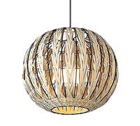 , Abat-Jour de d'Asie du Sud-Est dans Une Finition en Osier Naturel E27 Lampes suspendues en V Hôtel Restaurant Plafonnier Abat-Jour en Osier Lanterne Rotin B&B Tissage Bambou Art Bambou C