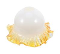 Abat-jour de Lampe de Table à Fleurs Moderne Forme Dôme Sculptée | Éclairage D'ambiance sans Éblouissement, Surface Lisse à Bord Festonné, Compatible Ampoules E14 et E27