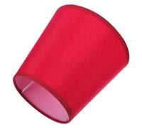 Abat Jour de Lustre en Tissu Rouge E14, Cache Lampe Petit Modèle Rond, Diffuseur de Lumière pour Lampe à Poser Suspendre, Accessoires pour Salon, Lot Unique