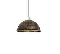 Abat-jour de plafond suspendu industriel, plafonniers suspendus de cuisine rétro, lustre suspendu de bar de loft en métal vintage, abat-jour de lampe suspendu rustique (Laiton brossé en forme de dôme)