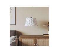 Abat-jour de plafonnier blanc Ø38x23 cm osier 364368