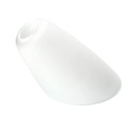 Abat-jour de rechange en verre blanc E14 - Diamètre du culot : 30 mm - Verre biseauté