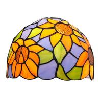 Abat-jour de rechange for lampe Tiffany, abat-jour en verre teinté de style tournesol bleu de 8 pouces, abat-jour de plafonnier vintage fait à la main for lampes suspendues, lampadaires, appliques mur