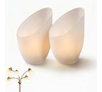 Abat-jour de rechange pour lampadaire, lot de 2 abat-jours en plastique E14 Verre de lampe pour plafonnier et applique murale - Accessoires élégants pour votre maison