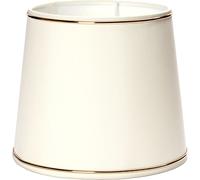 Abat-jour de remplacement Abat-jour en tissu crème avec décor Anneau d'or Abat-jour pour douille E27 Bord doré beige (20x17,5cm)