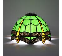 Abat-jour de remplacement Tiffany vert libellule, style vitrail, 8 pouces, pour lampe de table ou suspension