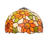 Abat-jour de style Tiffany 12 pouces Abat-jour de remplacement en verre teinté Abat-jour de plafond tournesol pastoral for lampes de table Lampe suspendue Lampadaire Fabriqué à la main Vintage Déco ma