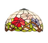 Abat-jour de style Tiffany 12 pouces Abat-jour de remplacement en verre teinté Abat-jour de plafond en pétunia tricolore for lampes de table Lampe suspendue Lampadaire Fabriqué à la main Décoration d'
