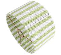 Abat-jour de Table de Chevet Bicolore Vert, Cylindre Tressé Papier
