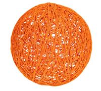 Abat-jour Décor Simple en Papier Rotin Boule Orange, pour Plafond