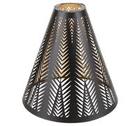 Abat-jour Décoratif en Métal Noir E27, Cage Filaire Rétro | Maille Ajourée, Forme Goutte, Compatible à Suspendre et Plafond, Style Moderne pour Bureau, Bibliothèque