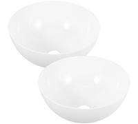 Abat-jour Demi-sphère Champignon en Plastique Blanc, Lot de 2