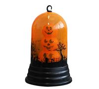 Abat-jour d'Halloween en forme de tête de mort et citrouille avec lumières LED, fonctionne à piles, décoration de fête, maison, bureau, atmosphère de bureau, décorations d'Halloween pour la maison et