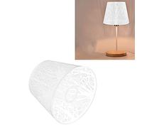 Abat-Jour d'ombre d'arbre,Abat-jour en fer vintage sculpté forêt pour lampe de table décoration de Chevet de Chambre à Coucher Support De Lampe E27 E26,Blanc