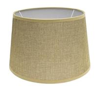 Abat-jour E27 conicop beige 45 x 35 x 30 cm, ouvert ; idéal pour les lampes de table, éclairage doux et décoratif d'intérieur.