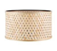 Abat-jour en bambou Boho | Beige | ø40 x 22 cm, douilles E27 | Peut être utilisé avec une suspension et des lampadaires | Convient pour le salon ou la salle à manger