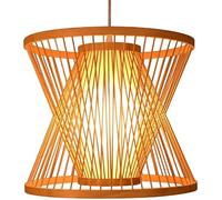 Abat-jour en bambou en osier, suspension creuse, Style Boho, panier en bambou, lumières suspendues, décoration d'intérieur, cage en rotin, luminaire de plafond,éclairage au plafond