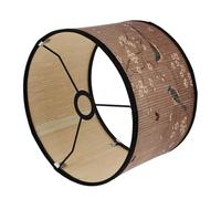 Abat-jour en bambou rétro E27 40 MM marron avec fer | Diffuse une lumière chaleureuse naturelle, protège le plafonnier, pour chambre et décoration intérieure, sans cordon ni