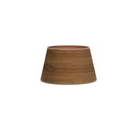Abat-jour en bois foncé, dimensions 25 x 20 x 15 cm, idéal pour les lampes E27, design élégant et moderne qui complète n'importe quel espace
