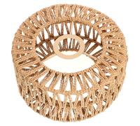 Abat-jour en corde de paille tissée à la main, petite taille et couleur jaune, idéal pour salon de thé, comptoir de bar et décoration de séjour chez l'habitant, abat-jour en corde de paille tissée à