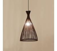 Abat-Jour en Forme de Panier Creux, Lot de 1, luminaire Suspendu en rotin, Style Ferme, Style côtier, tissé Naturel, pour Salon, Chambre à Coucher, Cuisine