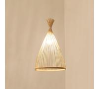 Abat-Jour en Forme de Panier Creux, Lot de 1, luminaire Suspendu en rotin, Style Ferme, Style côtier, tissé Naturel, pour Salon, Chambre à Coucher, Cuisine