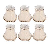 Abat-jour en Lin pour Lampe de Table, Suspension, Applique Murale, Style Bougie, E14, Blanc, Lot de 6 Pièces