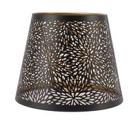 Abat-jour en métal forme d'arbre - Abat-jour E27/E26 style forêt, couvercle gravé motif naturel avec finition dorée intérieure