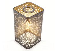 Abat-jour en métal gravé abat-jour avec motif floral pour lampe de table, abat-jour en métal, câble cylindre en fer, pour ampoules E27 E26