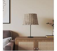 Abat-jour en osier - vidaXL - Ø40x26 cm - Brun - Support en fer - Convient aux ampoules E27 - Multifonctionnel