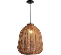 Abat-Jour en Panier en rotin Fait à la Main, Lustre de Cuisine, décoration intérieure, Suspension de Plafond, Lustre en rotin, nid d'oiseau,lumière Douce