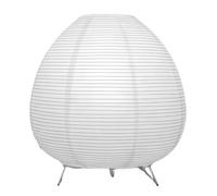 Abat-jour en papier de riz GOEDCH : Lampe de chevet rétro en papier de riz avec abat-jour blanc et prise standard européenne, lampe en avec interrupteur à bouton-poussoir (23 x 21 cm)