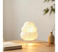 Abat-jour en papier de riz, lanterne en papier, lampe de table avec douille | Lampe ronde en papier blanc chaud, lanterne japonaise en papier comme lampe de chevet ou lampe décorative pour chambre à