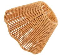 Abat-jour en Papier Tressé Ondulé Marron pour Lustre Décoratif