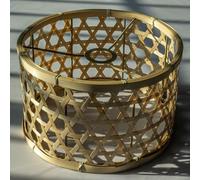 abat jour en rotin, abat-jour bambou, luminaire en osier naturel, diamètre 30.5 cm