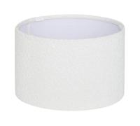 Abat-Jour en Tissu Bouclette ""Beline"" 30cm Blanc