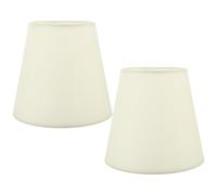 Abat-jour en Tissu E14 2 Pièces Beige pour Lampe de Chevet | Remplacement Simple, Ne Se Décolore Pas Facilement, Port de Montage E14, Trou de 2cm, Support Robuste