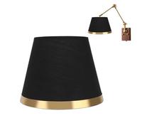 Abat-Jour en Tissu E27, Abat-Jour Simple de Style Européen Résistant à L'usure, Couvercle de Lampe de Décoration pour la Lampe de Table, Fournitures de Lampadaire(Le noir)