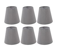 Abat - Jour en Tissu Lot de 6, Passage de Lumière Doux, Nuance de Lampe pour Ampoule E14, Classique et Léger - Protection Sécurisée Contre Les Moustiques, Installation Facile,