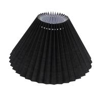 Abat-jour en Tissu Plissé Noir E27 pour Lampe de Sol, Chambre | Remplacement Facile, Support en Fer, 1 Pièce, Style Moderne, pour Coin Lecture, Maison, Ambiance Noël