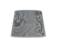 Abat-jour E14 Ø19,5cm en tissu floral motif floral gris argenté conique pour lampes de table look vintage abat-jour de remplacement pour lampes de chevet