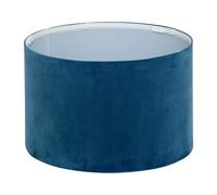Atmosphera – Abat-jour Beline en velours 30 cm bleu canard