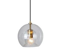 Abat-Jour en Verre à Haute Transmission Lumineuse, Lampe Suspendue à tête Unique à vis E27, luminaire Suspendu de Style Minimaliste Nordique, plafonnier pour Restaurant, Bar, Bureau